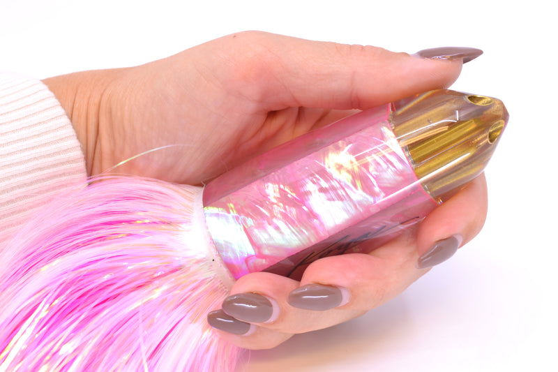 Koya Lures Pink MOP 4-Hole AK Bullet 12" 14.5oz EZ Flash White/Pink