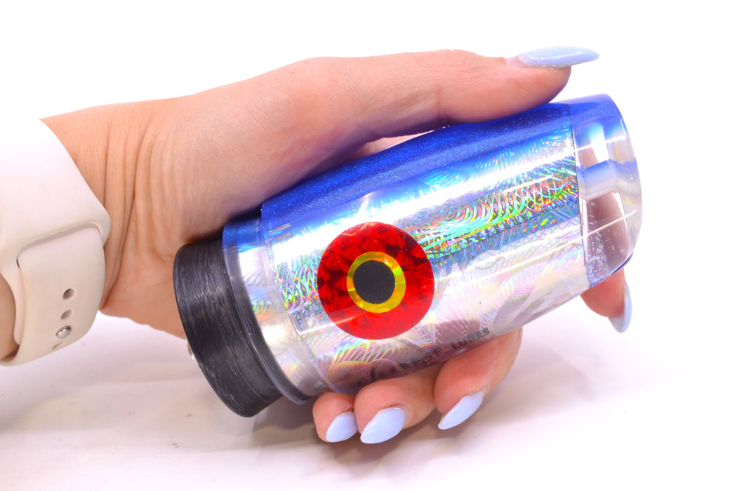 Jackpot Lures Silver Rainbow Swirl Blue Back Cameltoe 14" 7.4oz