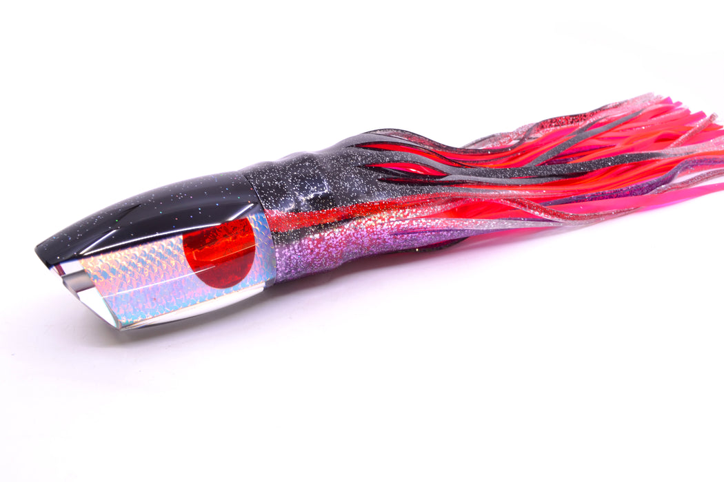 TANTRUM Lures Rainbow Scale Black Back Kona Cut XL Bandit 14" 14.5oz Skirted Black-Purple