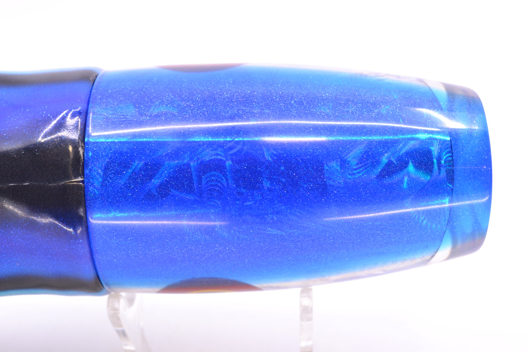 Jackpot Lures Silver Rainbow Blue Back Cameltoe 14" 10.6oz Fire Tailz Vinyl Skipjack