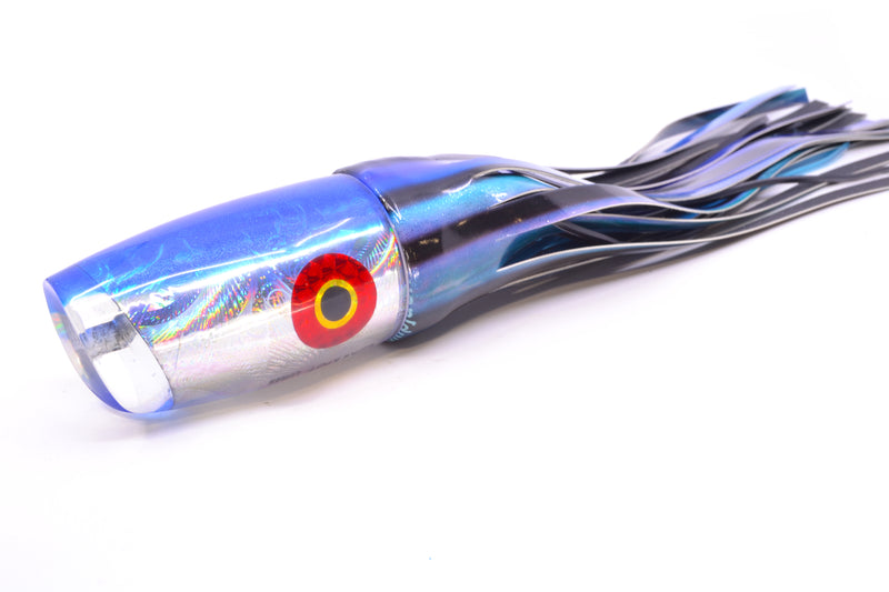 Jackpot Lures Silver Rainbow Blue Back Cameltoe 14" 10.6oz Fire Tailz Vinyl Skipjack