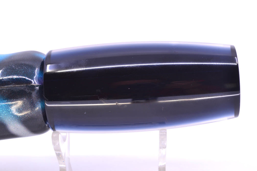 Moyes Lures Clear Mirrored Black Back Red Eyes Large Shotgun 12" 7.8oz FT Vinyl Wahoo GZE