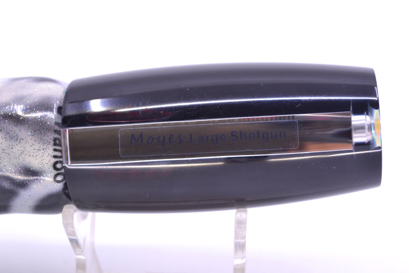 Moyes Lures Clear Mirrored Black Back Red Eyes Large Shotgun 12" 7.8oz FT Vinyl Wahoo