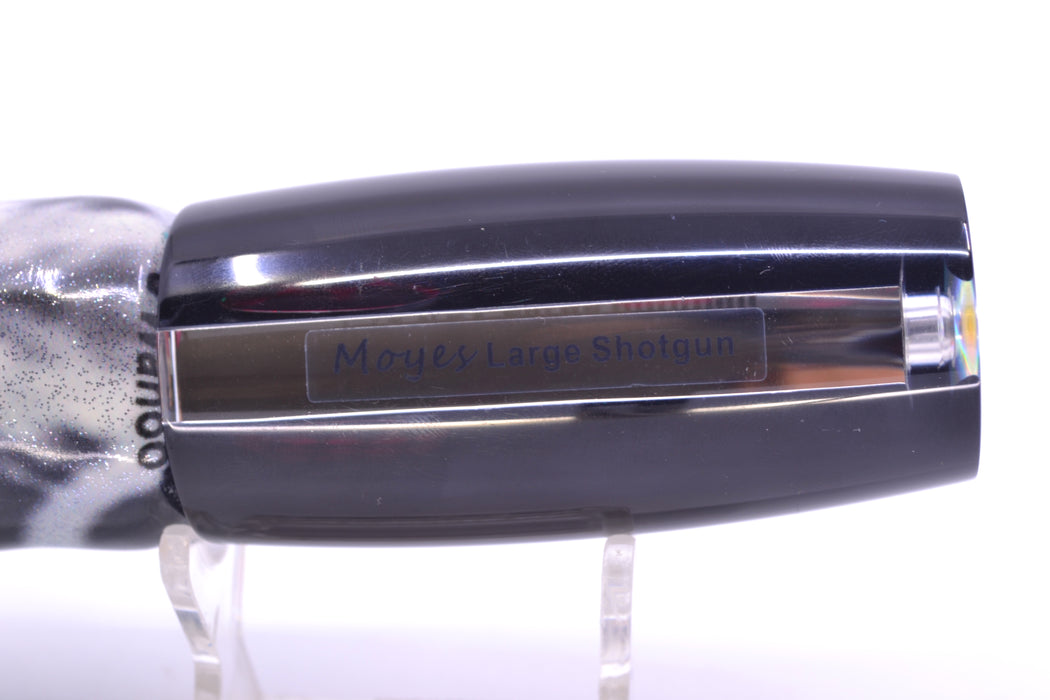 Moyes Lures Clear Mirrored Black Back Red Eyes Large Shotgun 12" 7.8oz FT Vinyl Wahoo GZE