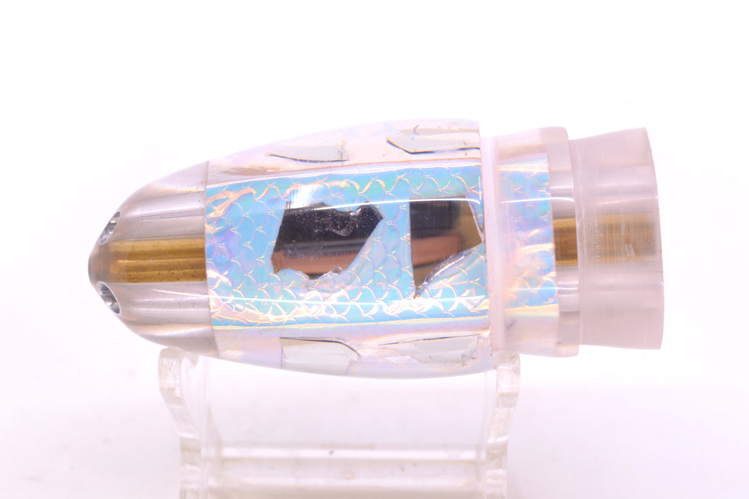 Ali'i Kai Lures Ice Rainbow Scale Cracked Glass UFO Jet 9"+ 4.7oz