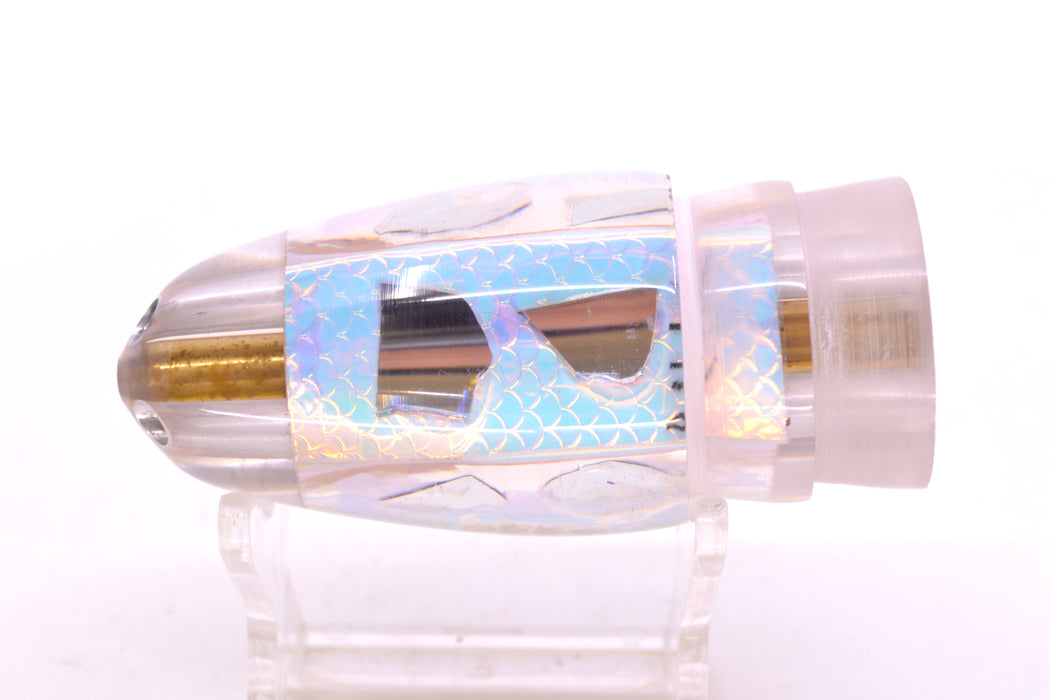 Ali'i Kai Lures Ice Rainbow Scale Cracked Glass UFO Jet 9"+ 4.7oz