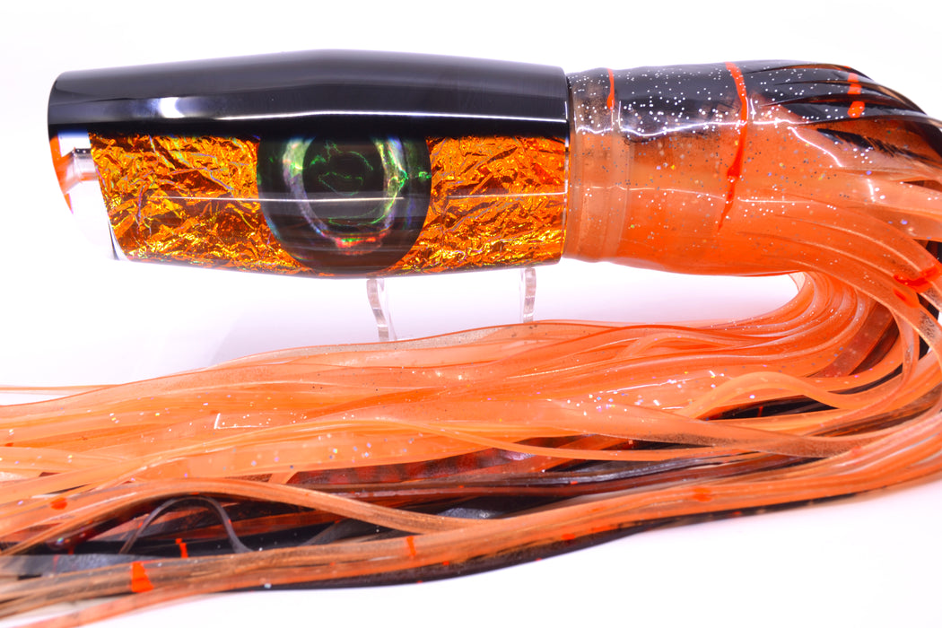 Moyes Lures Orange Dichro Black Back Razo Teaser 16" 29oz Skirted Root Beer-Petrolero GZE