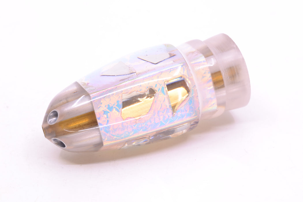 Ali'i Kai Lures Ice Rainbow Scale Cracked Glass UFO Jet 9"+ 4.7oz