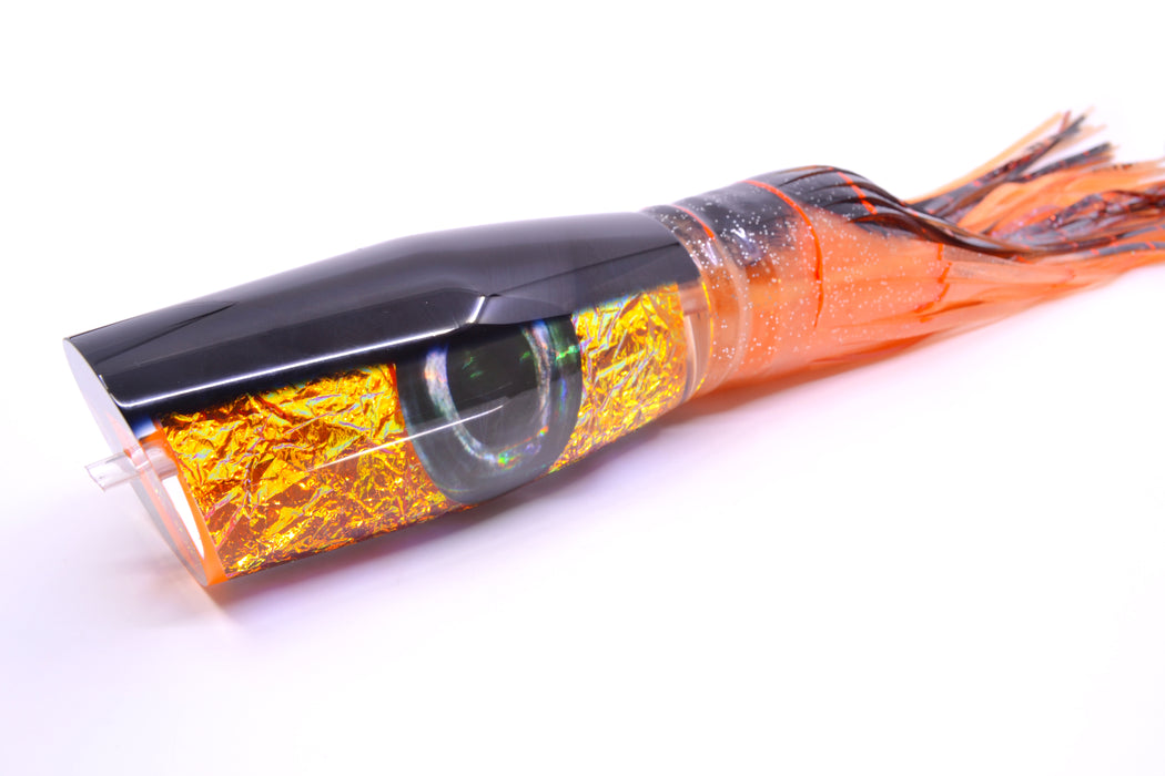 Moyes Lures Orange Dichro Black Back Razo Teaser 16" 29oz Skirted Root Beer-Petrolero GZE