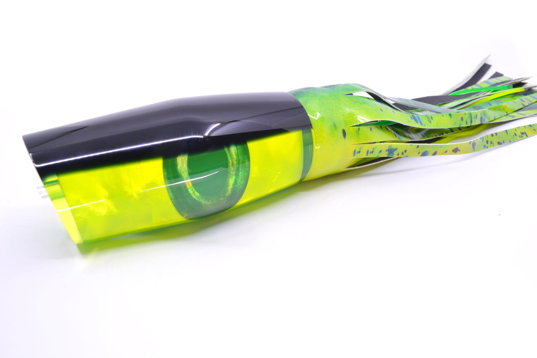 Moyes Lures Chartreuse MOP Black Back Taxi Eyes Razo Teaser 16" 26oz FT Vinyl Mahi GZE
