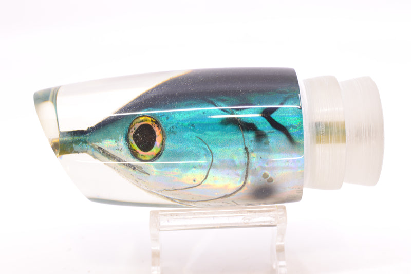 Ali'i Kai Lures Black-Turquoise-Silver Bonito Fish Head Yakuza 14" 6.8oz