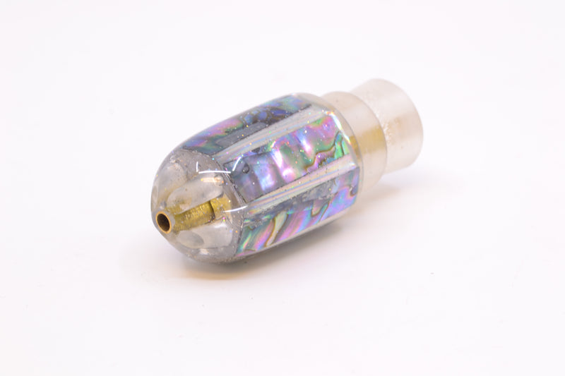 Marlin Magic Blue-Purple Abalone 4-Hole Jetted Ahi P Bullet 7" 2.5oz