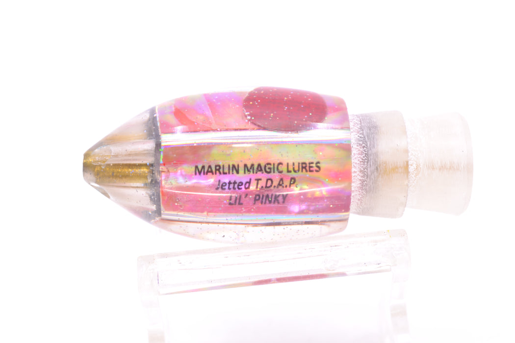 Marlin Magic Lures Pink MOP Red Eyes 4-Hole Teardrop AP Bullet 7" 2oz