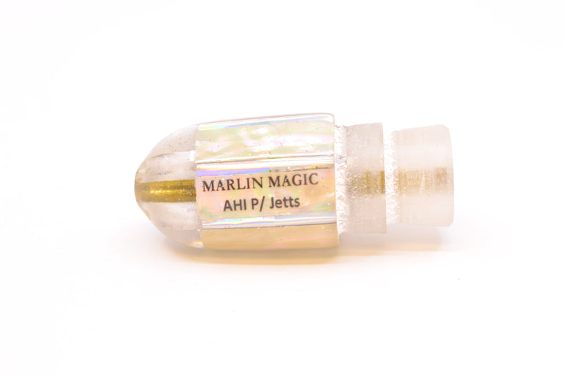 Marlin Magic White Awabi Shell 4-Hole Jetted Ahi P Bullet 7" 2.5oz