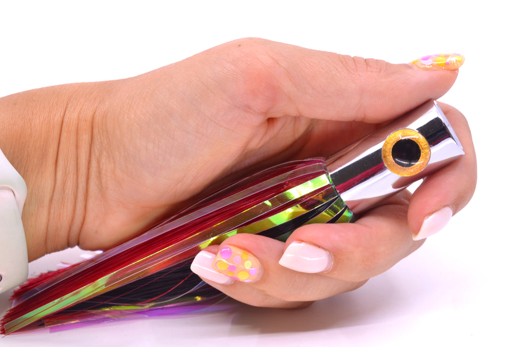 Iland Lures Black-Red Flash Hair Chrome Head Sailure 5.5" 0.5oz SA300F-BK/RD GZE