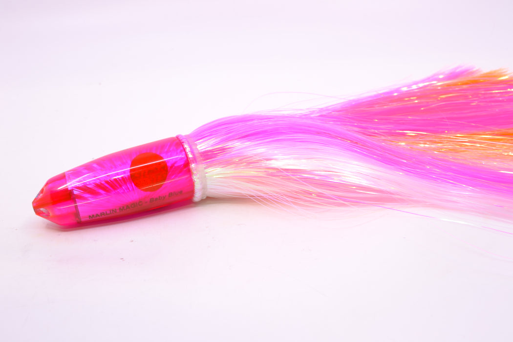 Marlin Magic Pink Starburst 4-Hole Baby Blue Jet 9" 8.7oz Strobez Pink-White/Orange