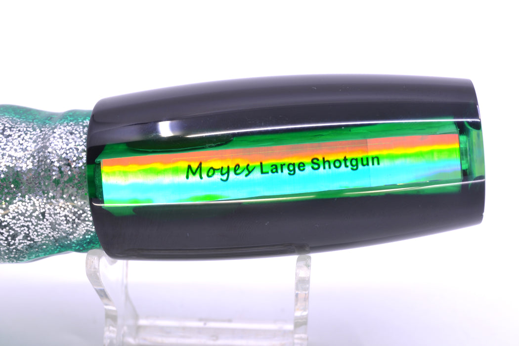 Moyes Lures Green MOP Black Back Large Shotgun 12" 7.8oz Skirted Green Aurora GZE