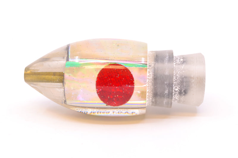 Marlin Magic Lures White Awabi Shell Red Eyes Jumbo Jetted Teardrop AP Bullet 9" 4.4oz