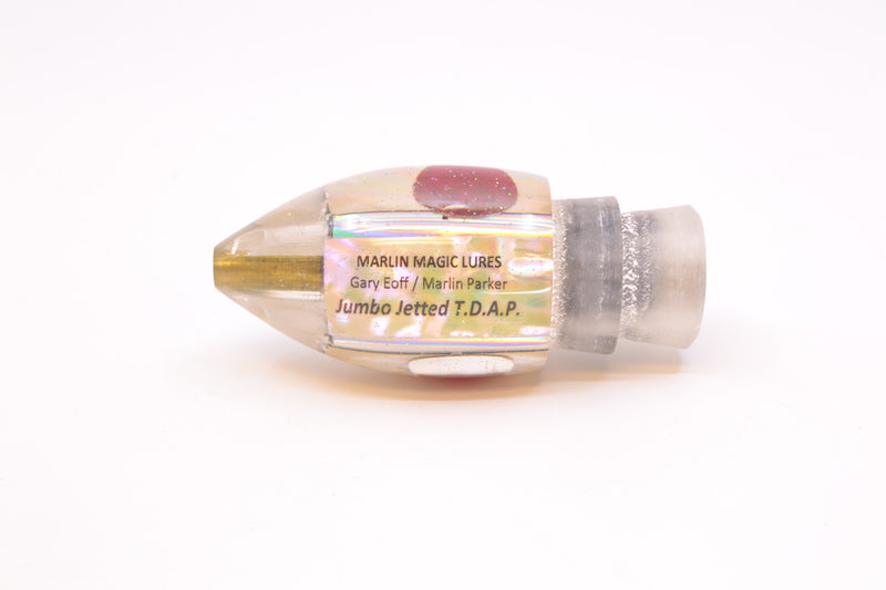 Marlin Magic Lures White Awabi Shell Red Eyes Jumbo Jetted Teardrop AP Bullet 9" 4.4oz