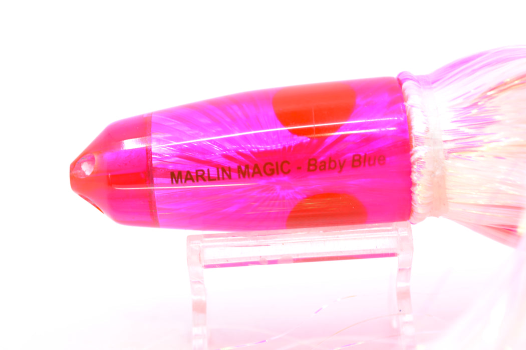 Marlin Magic Pink Starburst 4-Hole Baby Blue Jet 9" 8.7oz Strobez Pink-White/Orange