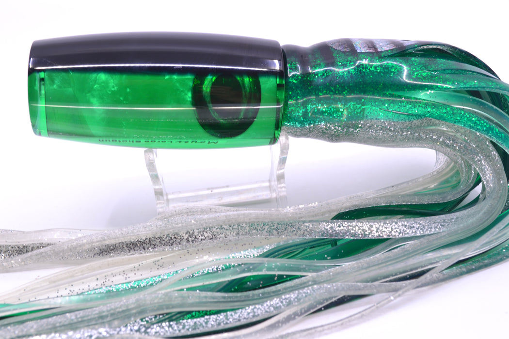 Moyes Lures Green MOP Black Back Large Shotgun 12" 7.8oz Skirted Green Aurora GZE