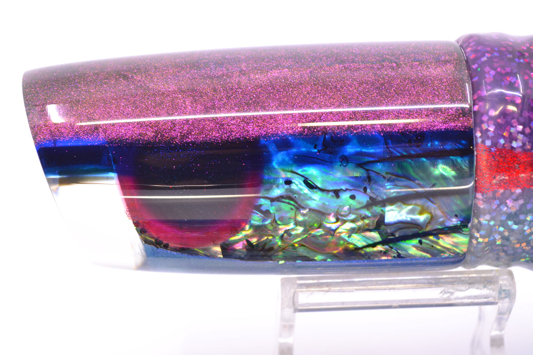 Ali'i Kai Lures "Skipjack" Blue-Purple Abalone Purple-Blue Back Nifty 50 14" 6.5oz Skirted