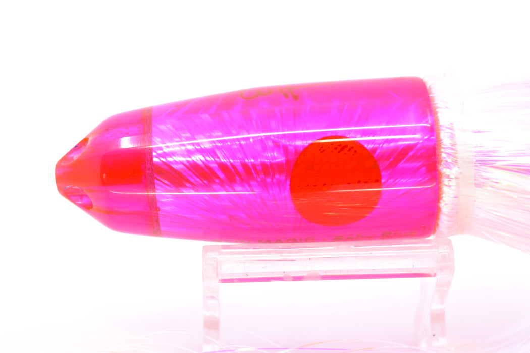Marlin Magic Pink Starburst Red Eyes 4-Hole Baby Blue Jet 9" 8.7oz Strobez White/Pink