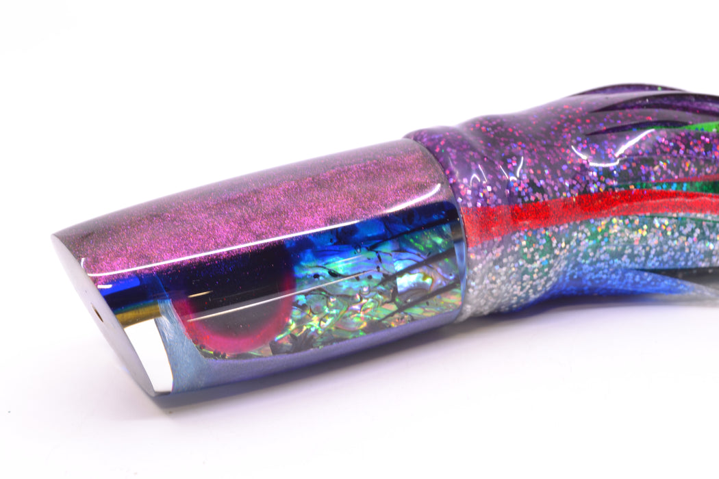 Ali'i Kai Lures "Skipjack" Blue-Purple Abalone Purple-Blue Back Nifty 50 14" 6.5oz Skirted