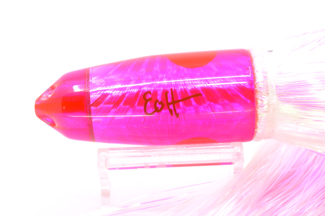 Marlin Magic Pink Starburst Red Eyes 4-Hole Baby Blue Jet 9" 8.7oz Strobez White/Pink