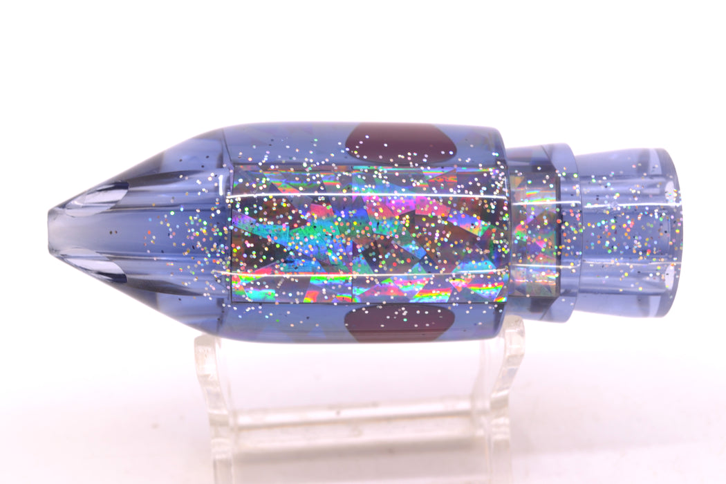 TANTRUM Lures Charcoal Rainbow Silver Glitter Back Medium JetPack Bullet 9" 4.7oz
