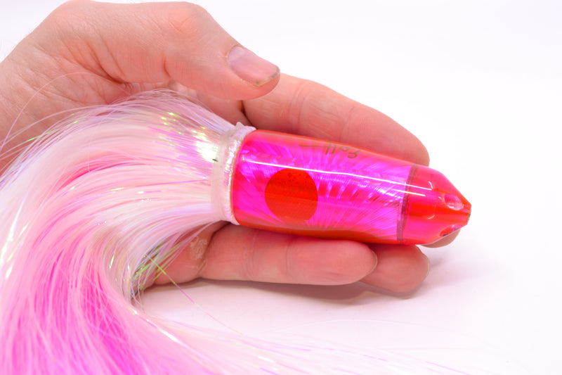 Marlin Magic Pink Starburst Red Eyes 4-Hole Baby Blue Jet 9" 8.7oz Strobez White/Pink