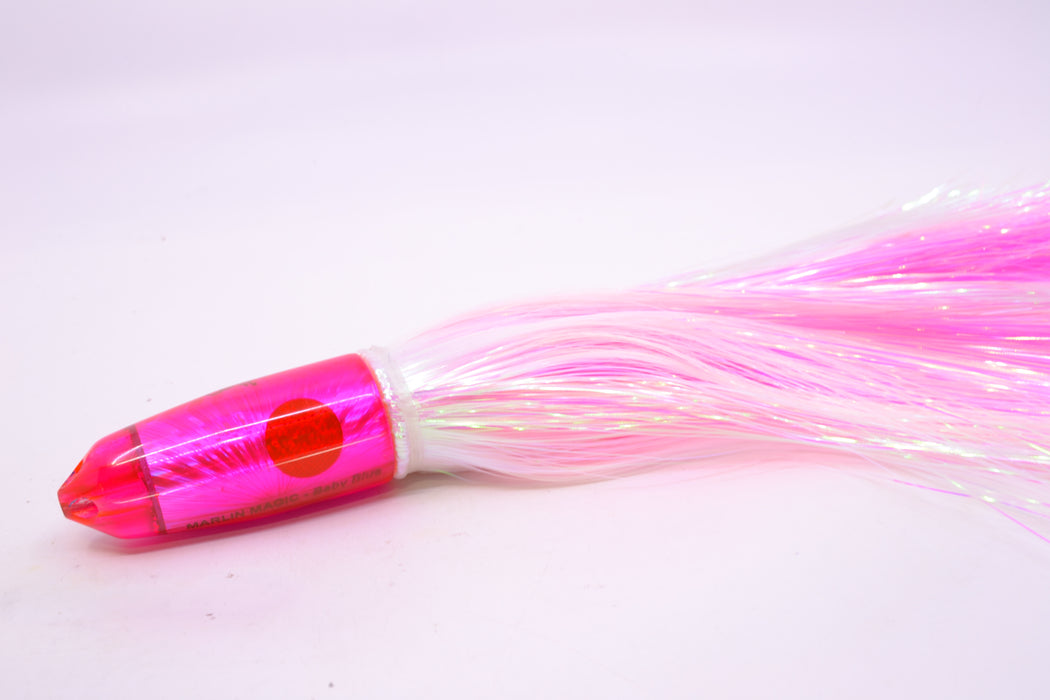 Marlin Magic Pink Starburst Red Eyes 4-Hole Baby Blue Jet 9" 8.7oz Strobez White/Pink
