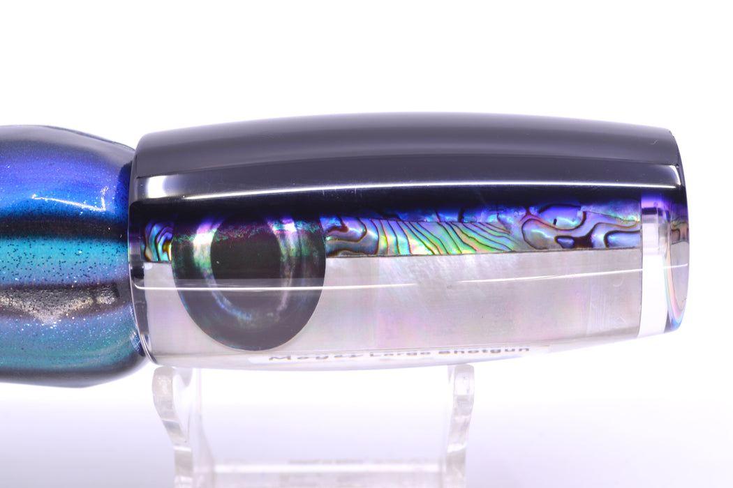 Moyes Lures Skipjack Paua-MOP Black-Purple Back Large Shotgun 12" 7.8oz FT Vinyl GZE