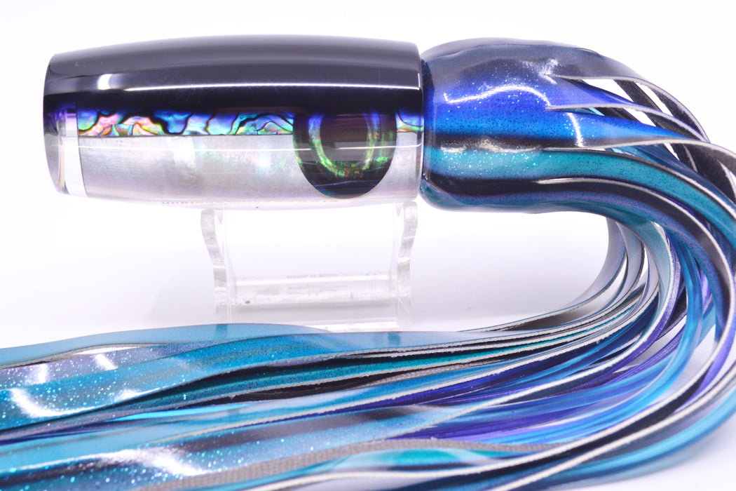 Moyes Lures Skipjack Paua-MOP Black-Purple Back Large Shotgun 12" 7.8oz FT Vinyl GZE