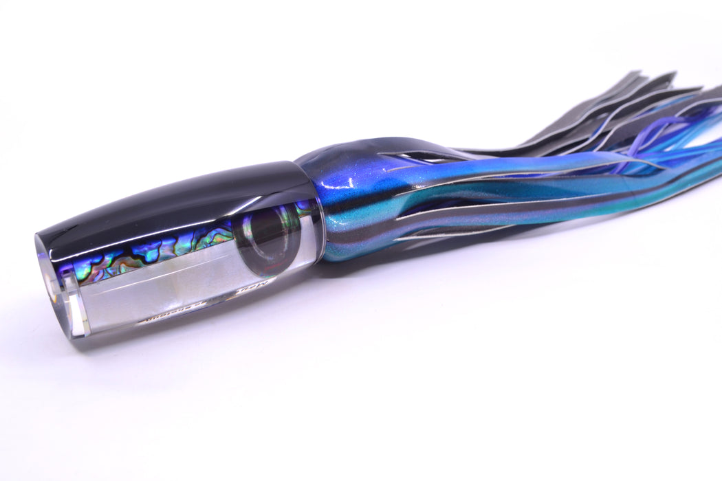 Moyes Lures Skipjack Paua-MOP Black-Purple Back Large Shotgun 12" 7.8oz FT Vinyl GZE