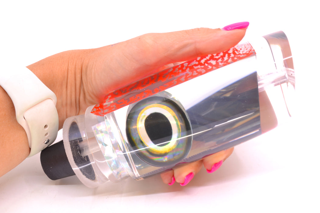 Aloha Lures Clear Mirrored Pink-Silver Back SuperSmash Bait 16" 14.6oz