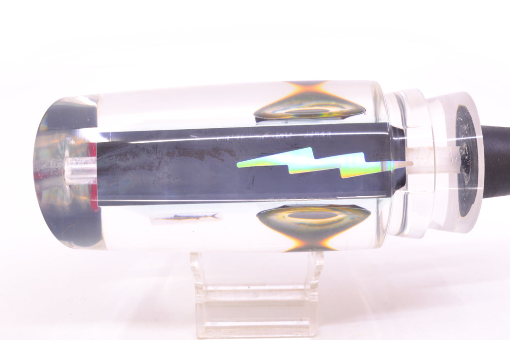 Aloha Lures Clear Mirrored Black Aurora Back SuperSmash Bait 16" 14.6oz