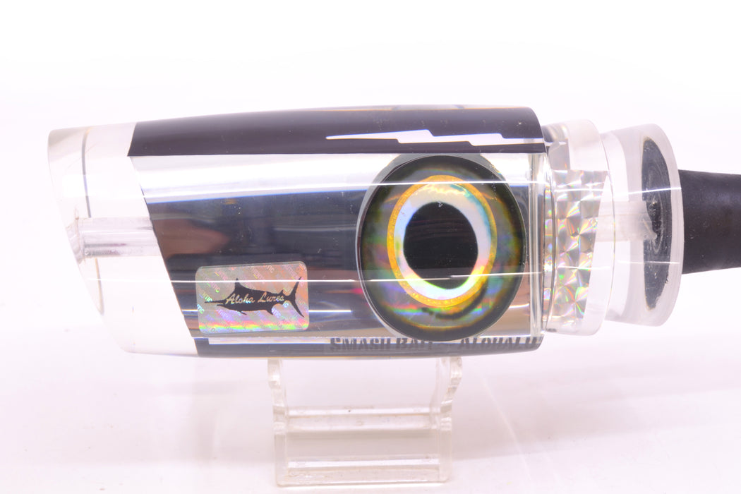 Aloha Lures Clear Mirrored Black Aurora Back SuperSmash Bait 16" 14.6oz