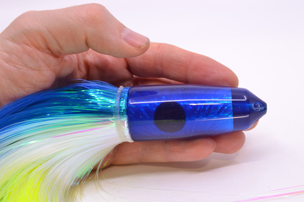 Marlin Magic Blue Starburst 4-Hole Baby Blue Jet 9" 8.7oz Strobez Royal Blue-White/Chartreuse