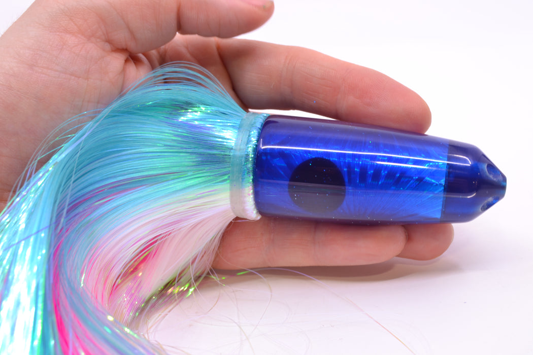 Marlin Magic Blue Starburst Red Eyes 4-Hole Baby Blue Jet 9" 8.7oz Strobez Ice Blue-White