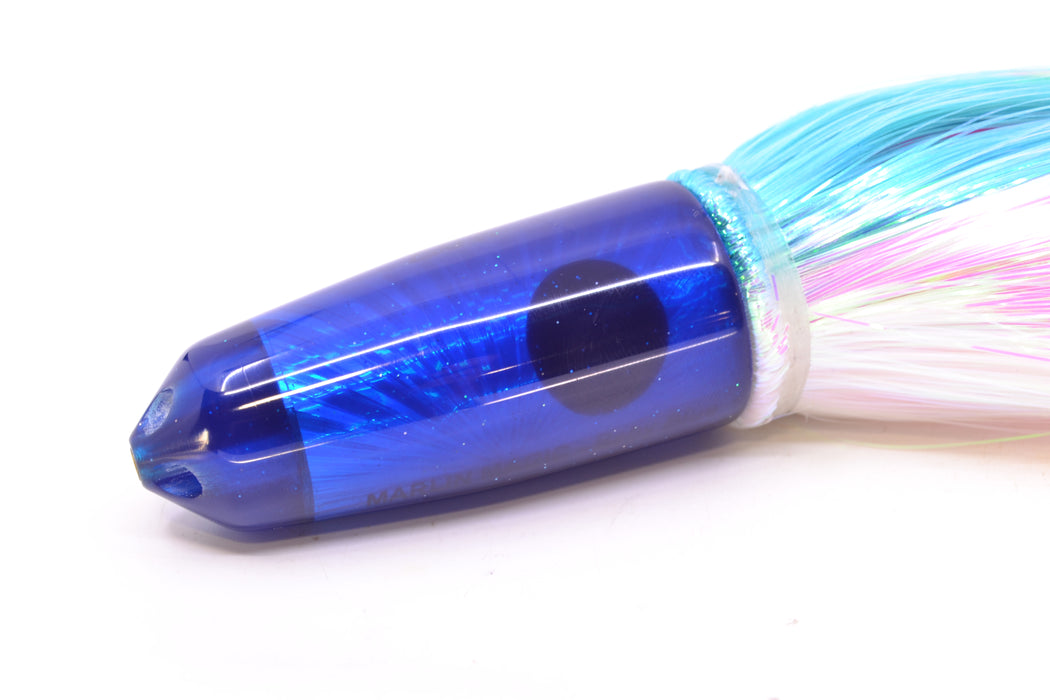 Marlin Magic Blue Starburst Red Eyes 4-Hole Baby Blue Jet 9" 8.7oz Strobez Ice Blue-White