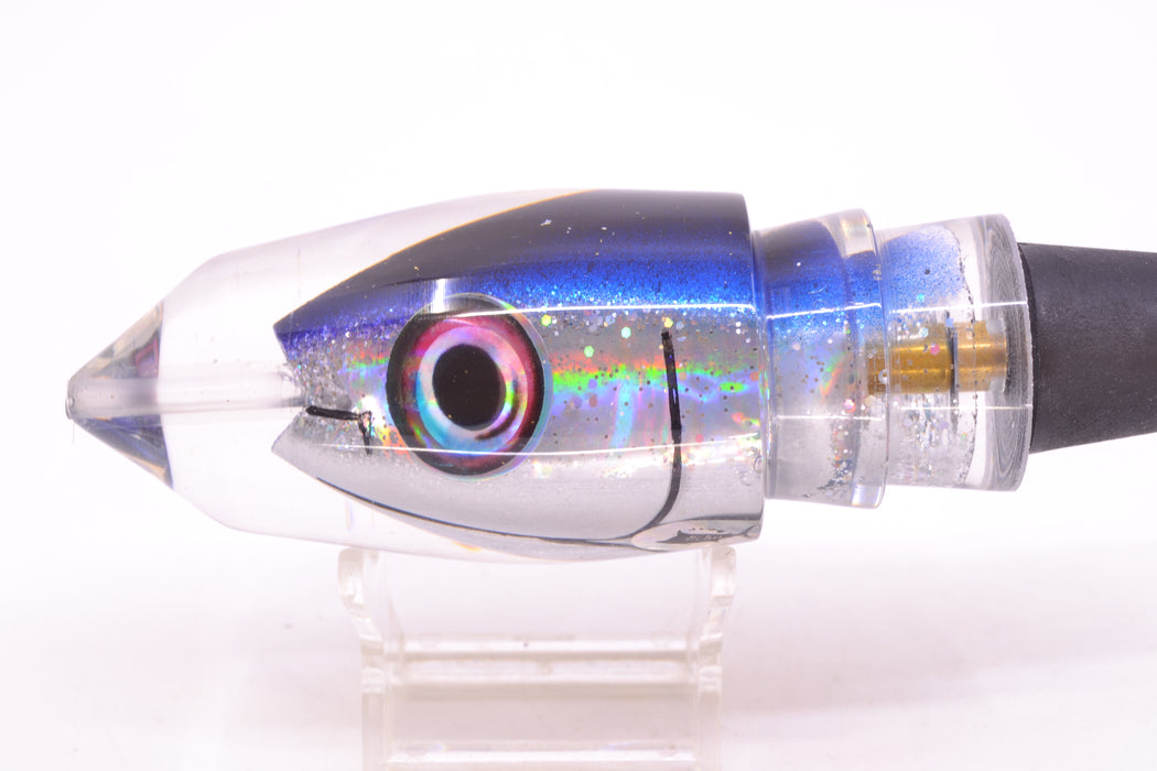 Aloha Lures Silver Rainbow Black-Blue Back "Scared $#!Tless" Deep Six 12" 7.8oz