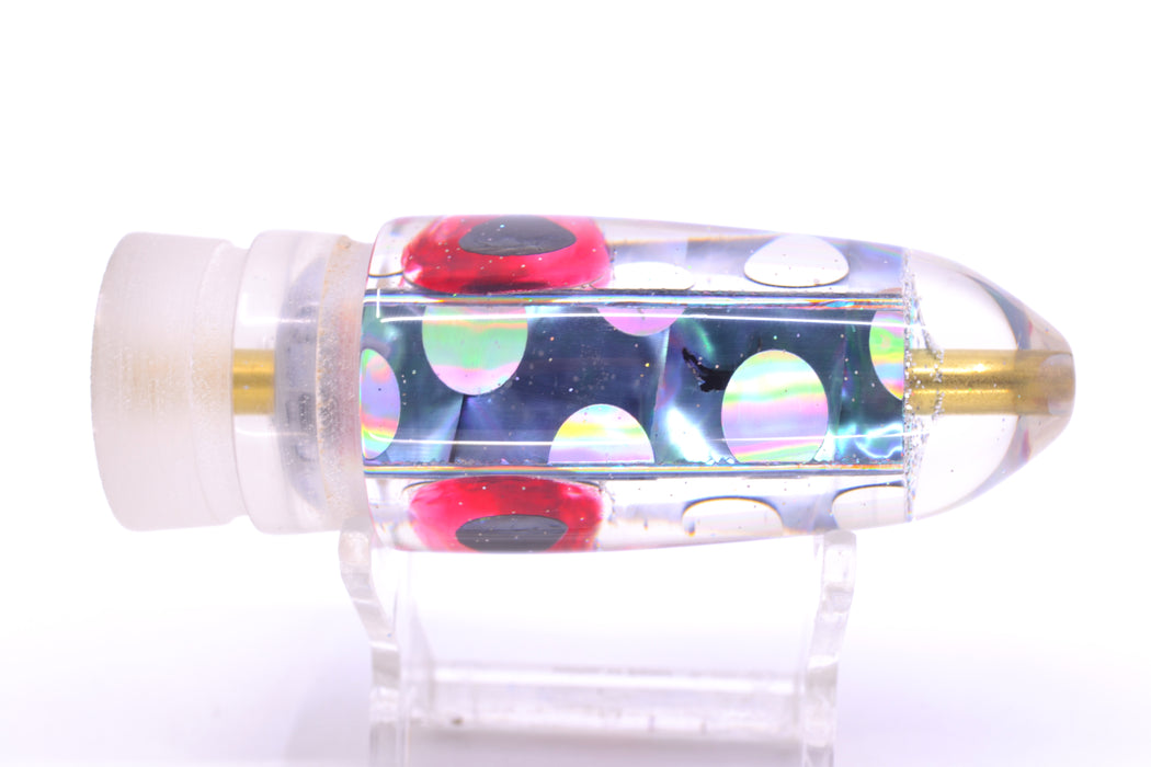 Ganku Lures Silver Dot Abalone Black-Red Eyes Long Bullet 9" 5.5oz GZE