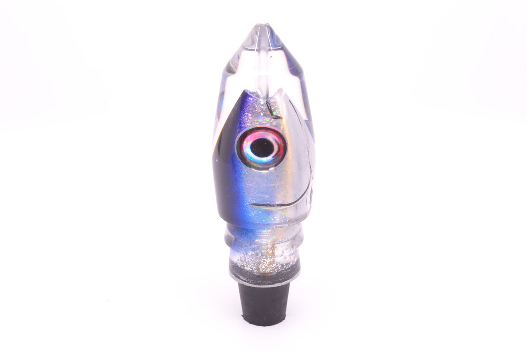 Aloha Lures Silver Rainbow Black-Blue Back "Scared $#!Tless" Deep Six 12" 7.8oz