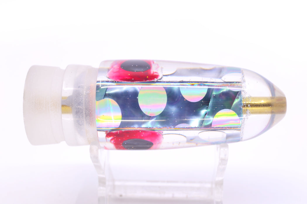 Ganku Lures Silver Dot Abalone Black-Red Eyes Long Bullet 9" 5.5oz GZE