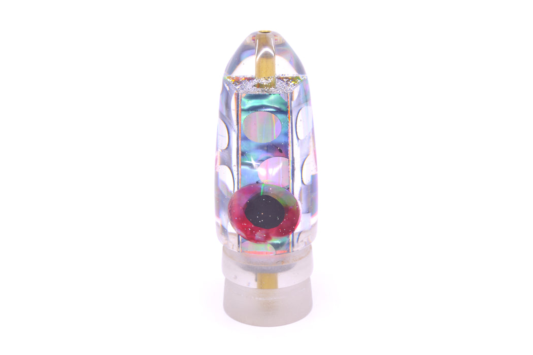 Ganku Lures Silver Dot Abalone Black-Red Eyes Long Bullet 9" 5.5oz GZE