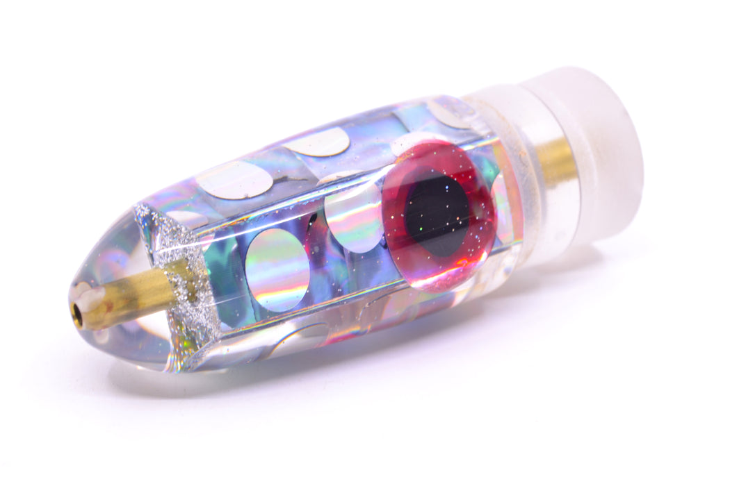 Ganku Lures Silver Dot Abalone Black-Red Eyes Long Bullet 9" 5.5oz GZE