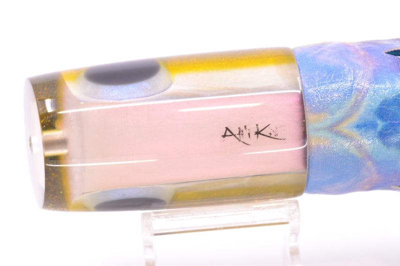 Ali'i Kai Lures White MOP Gray-Blue-Yellow Back Nifty 50 14" 9oz ALV Vinyl Yellowfin