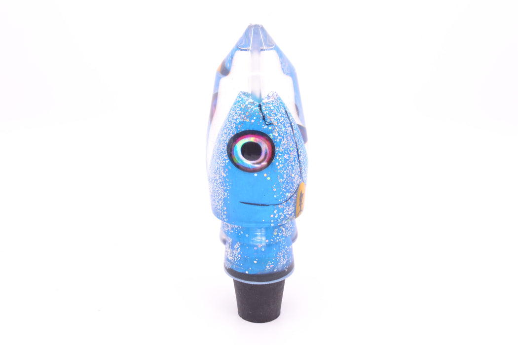 Aloha Lures Blue with Silver Glitter Back & Belly "Scared $#!Tless" Deep Six 12" 7.8oz