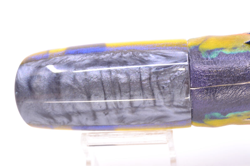 Ali'i Kai Lures White MOP Gray-Blue-Yellow Back Nifty 50 14" 9oz ALV Vinyl Yellowfin